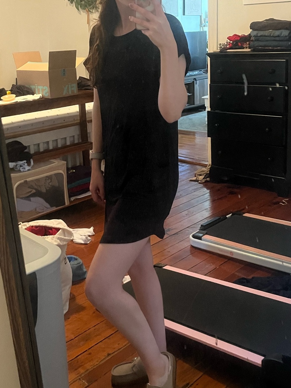 Simple Black T-Shirt Dress